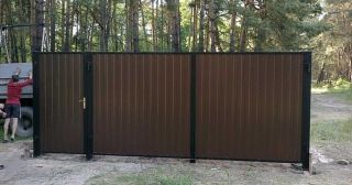 Купить распашные ворота из профнастила Кинешма, цена от 2799 руб.